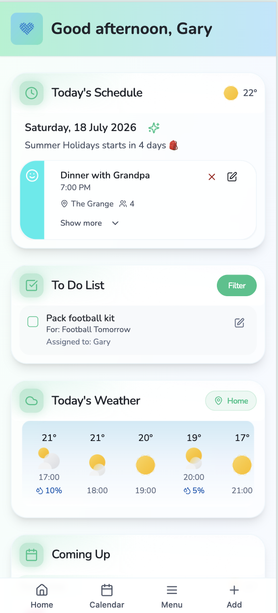 Stay in Sync in the Maxie app